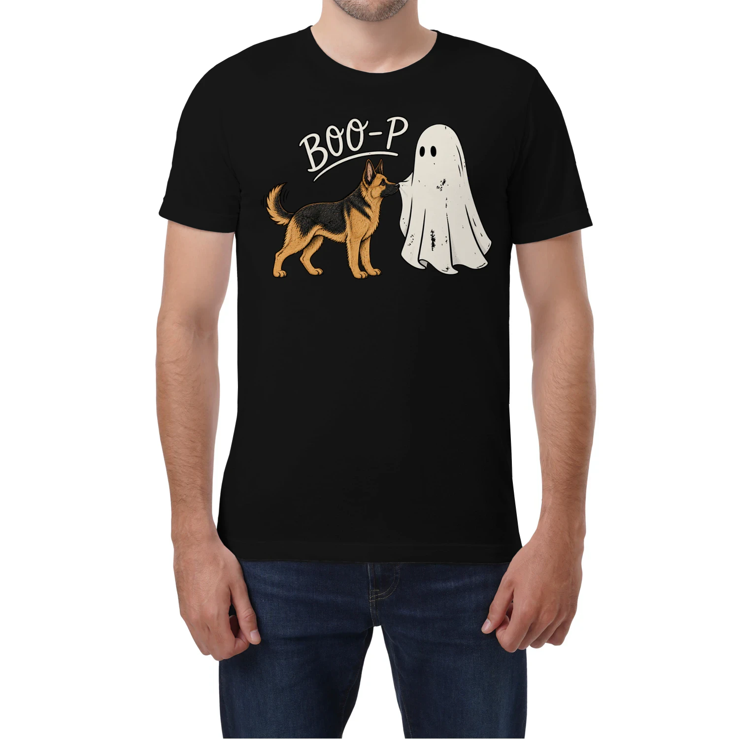 German Shepherd Boops a Ghost