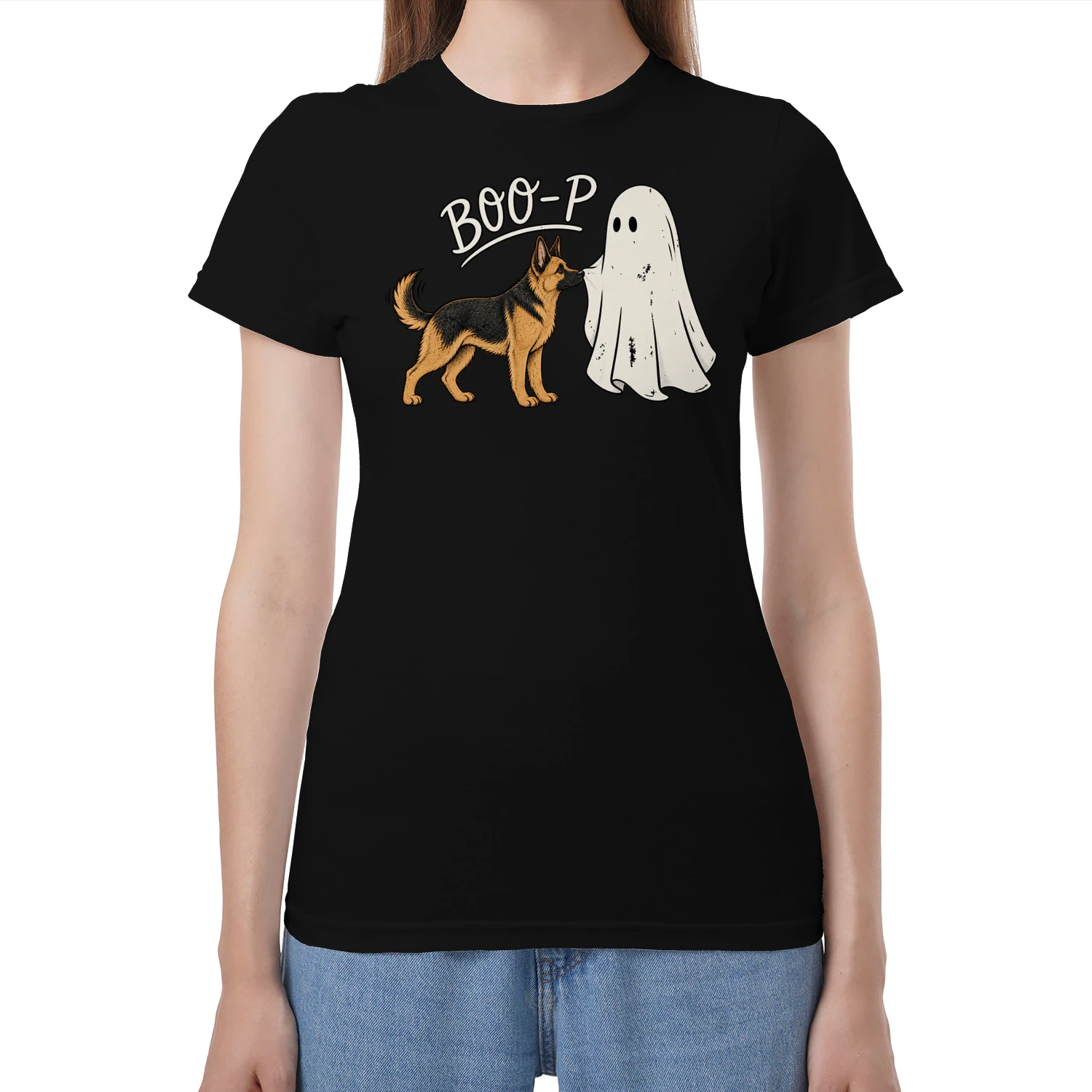 German Shepherd Boops a Ghost