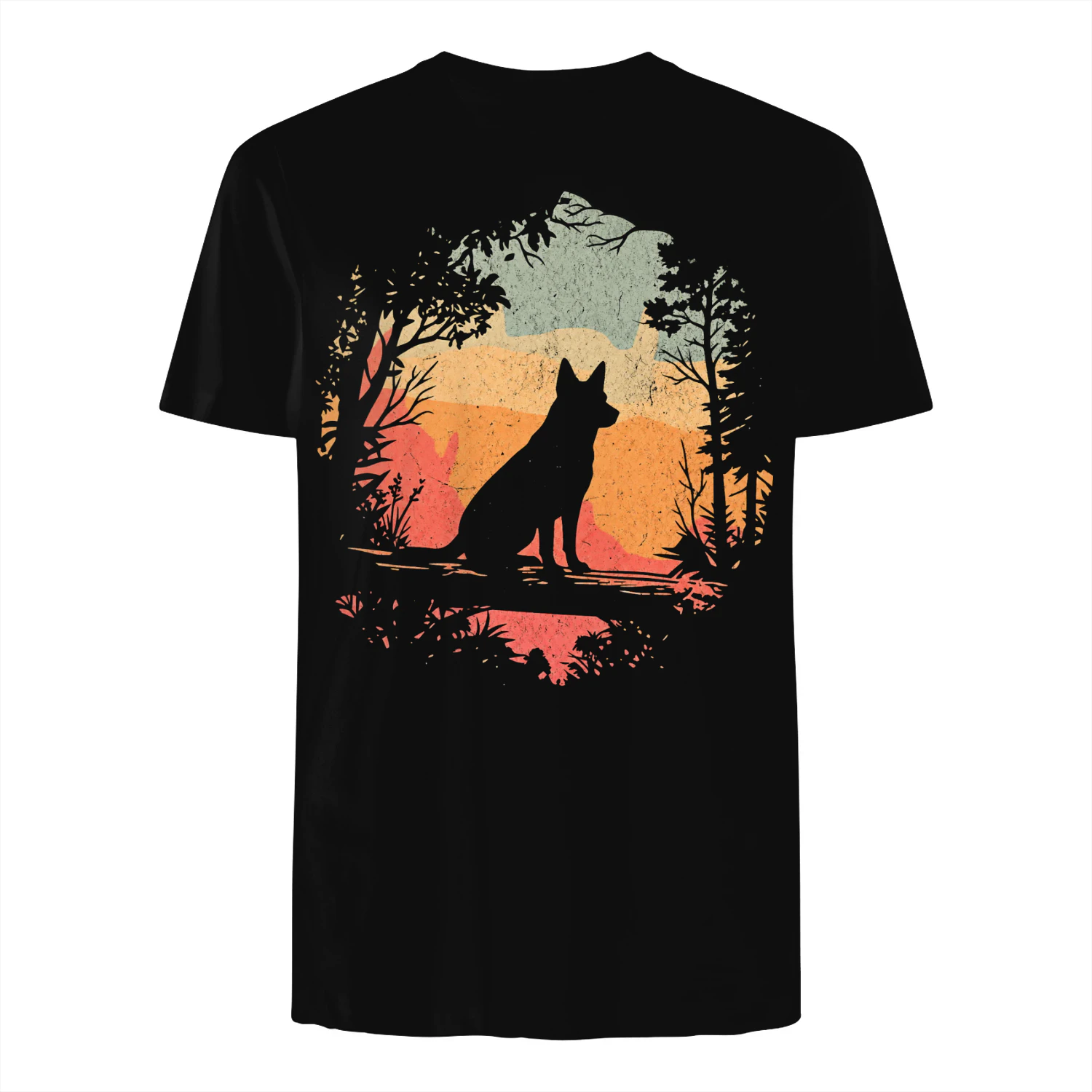 Grunge GSD Sunset Forest Badge
