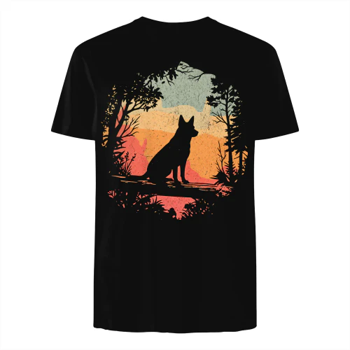 Grunge GSD Sunset Forest Badge