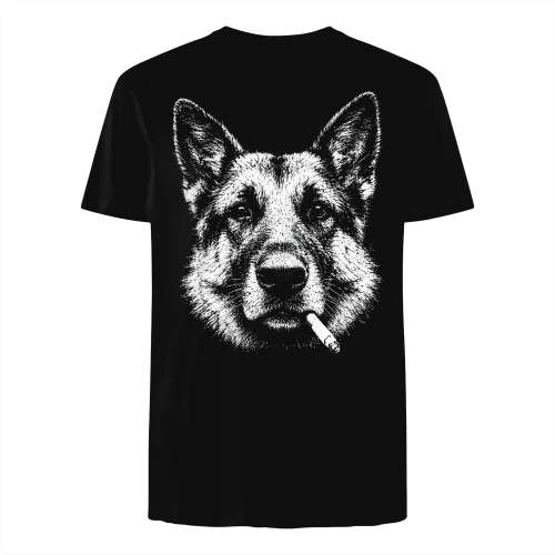 German Shepherd Smoking