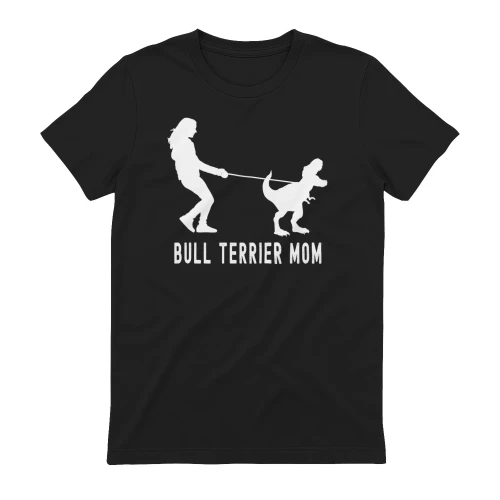 Bull Terrier mom dinosaur