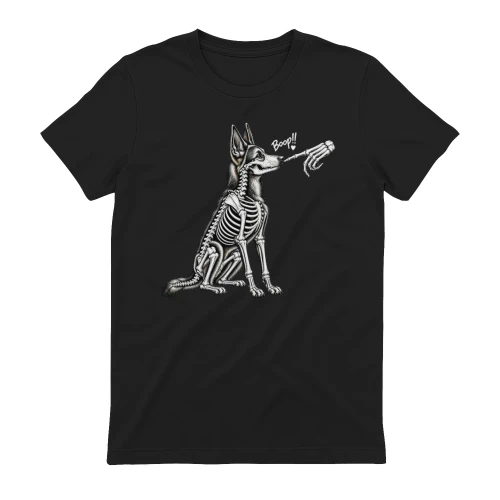 Boop German Shepherd Dog Skeleton Halloween Night Graphic