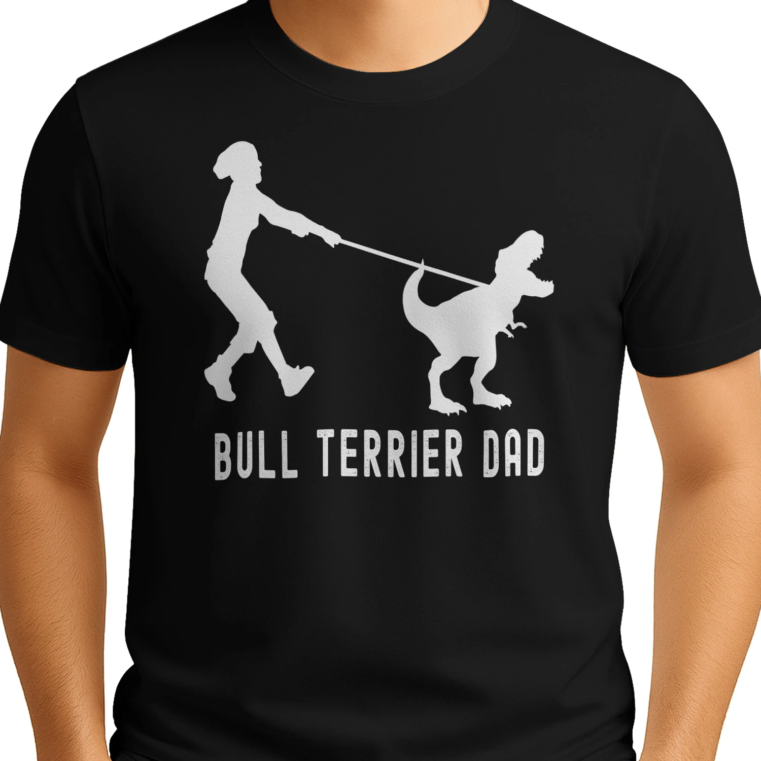 Bull Terrier dad dinosaur