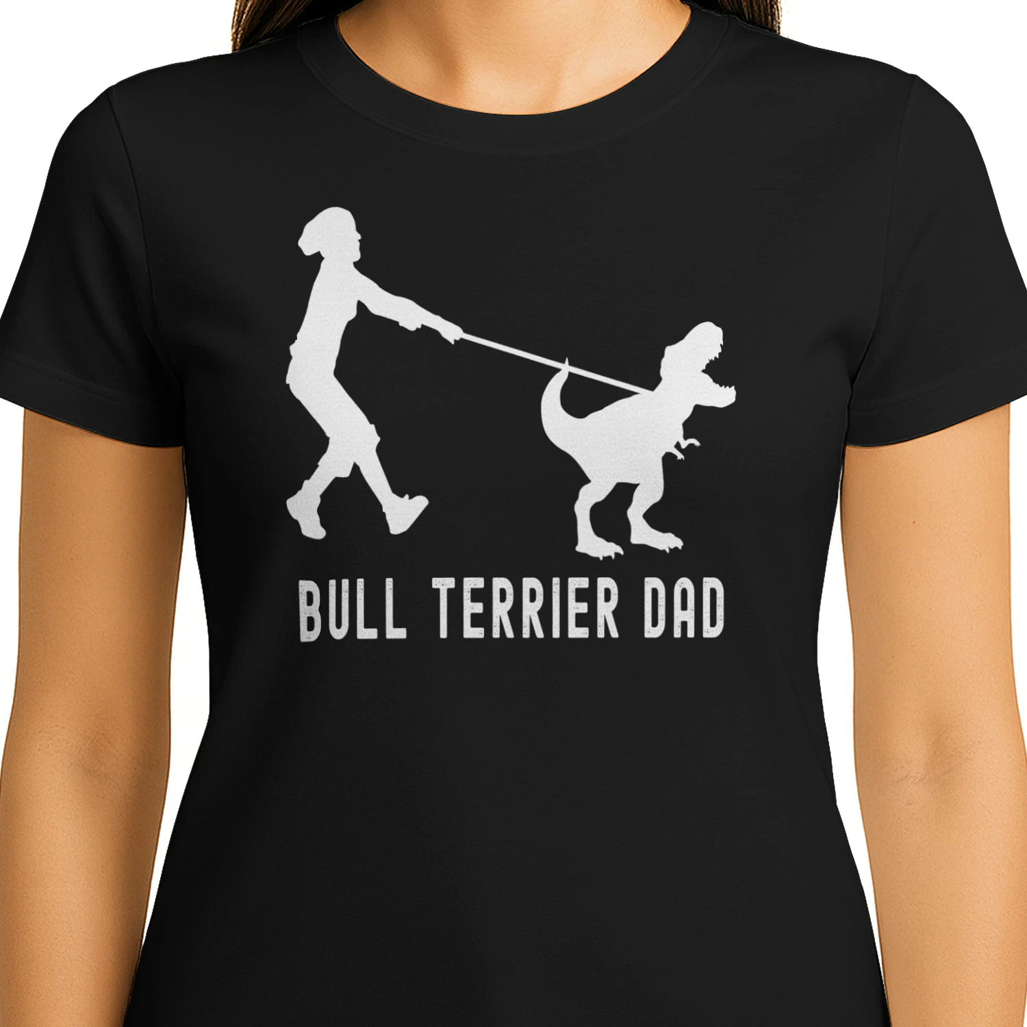 Bull Terrier dad dinosaur
