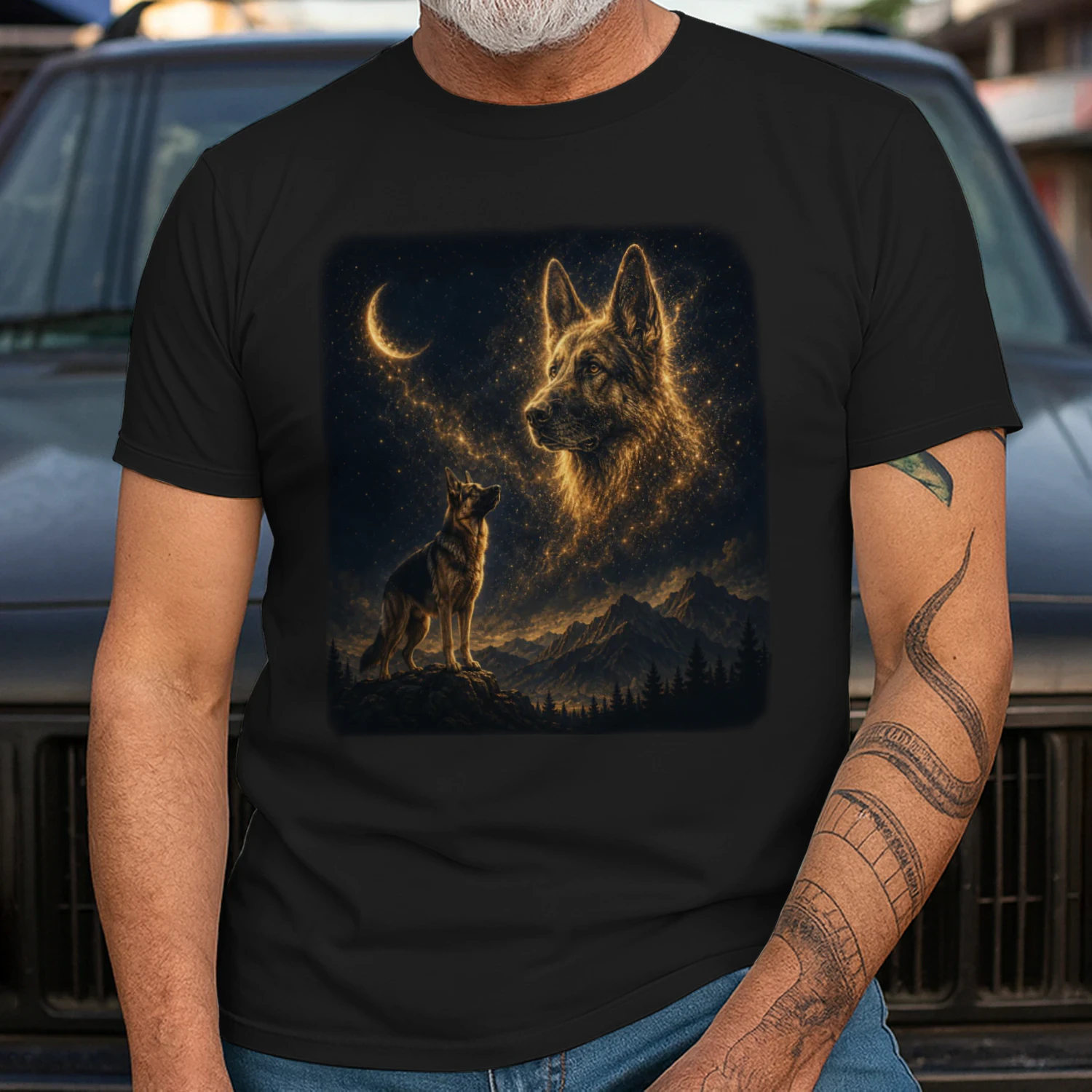 German shepherds moon