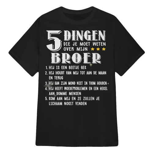 NE - 5 DINGEN DIE JE MOET WETEN OVER MIJN BROER