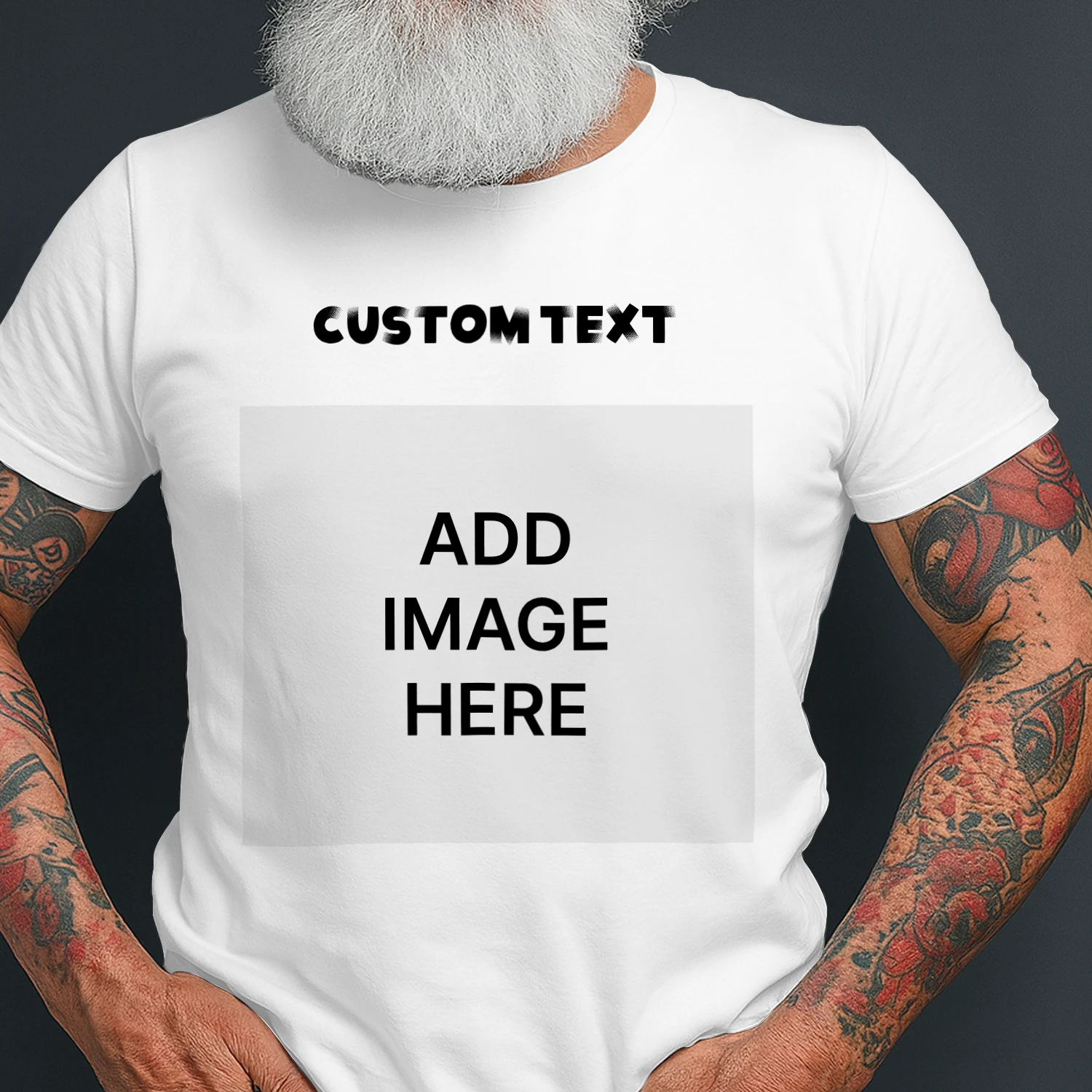 Custom text and image T-shirt