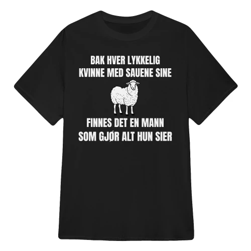 Bak hver lykkelig kvinne med sauene sine, finnes det en mann som gjør alt hun sier