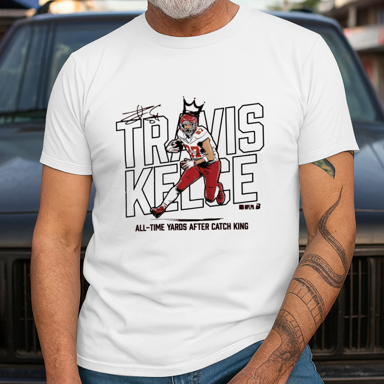 Travis Kelce YAC King All Time Yards After Catch King T-shirt