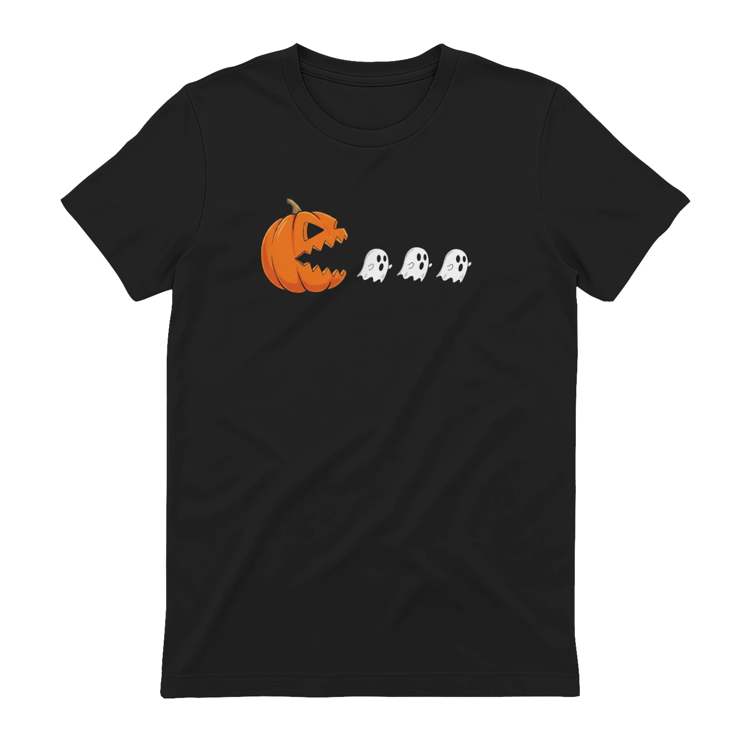 Pumpkin Eating Ghost Halloween Gamer T-shirt