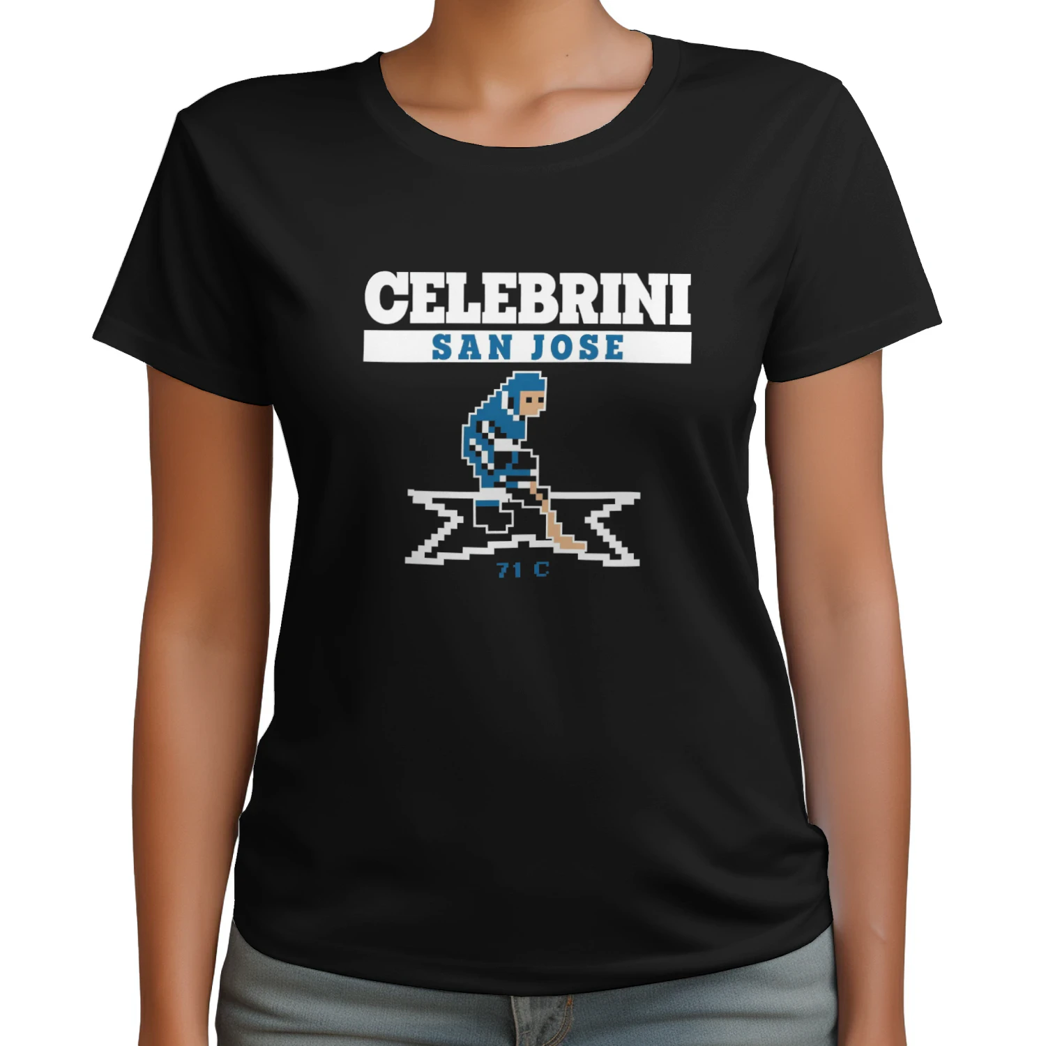 Macklin Celebrini San Jose Sharks Retro Hockey 8Bit Game T-shirt