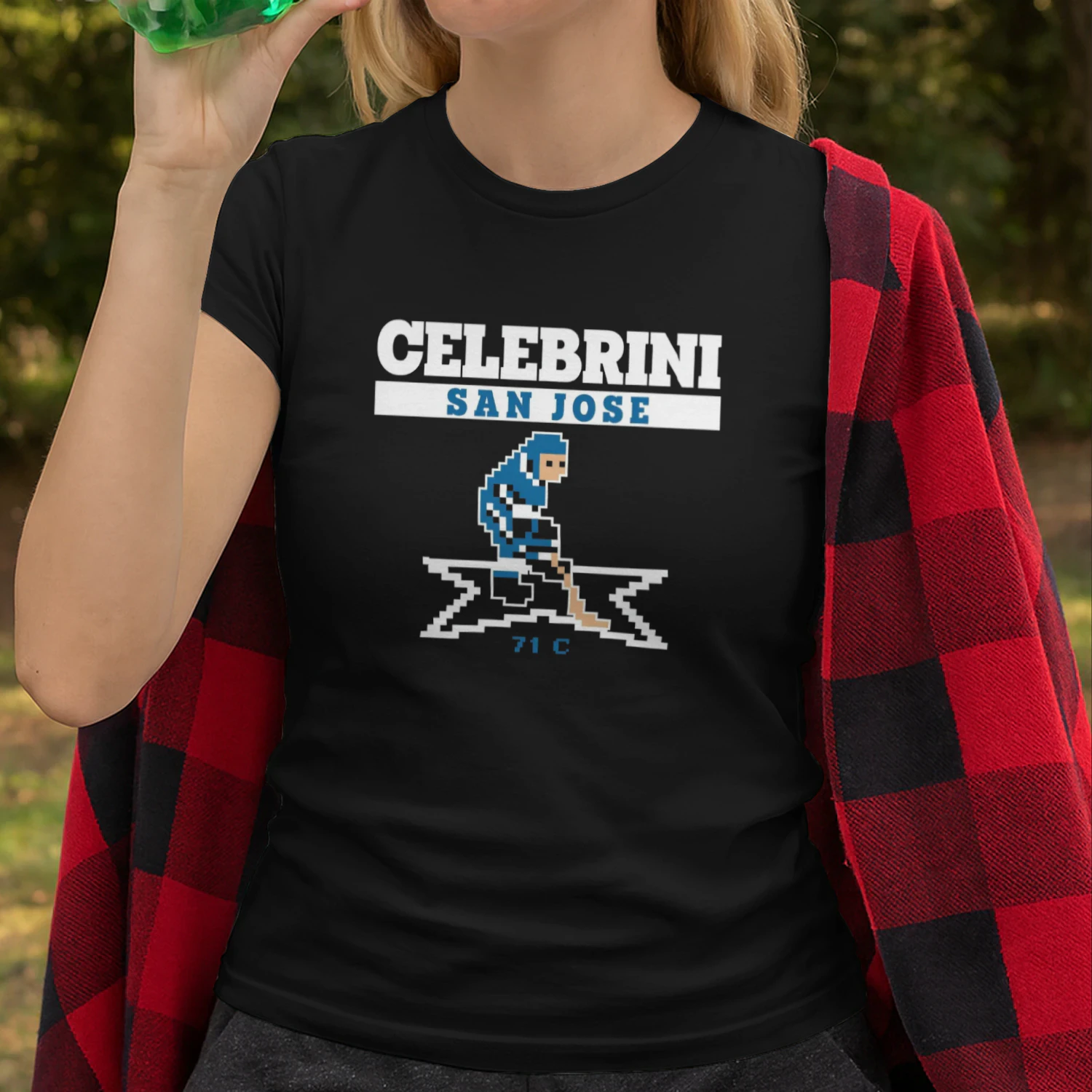 Macklin Celebrini San Jose Sharks Retro Hockey 8Bit Game T-shirt