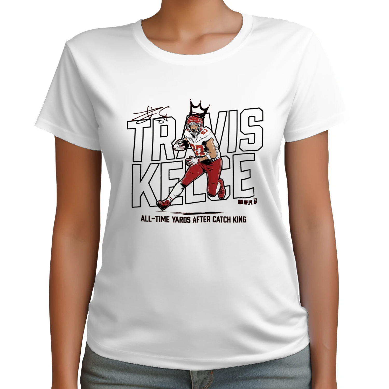 Travis Kelce YAC King All Time Yards After Catch King T-shirt