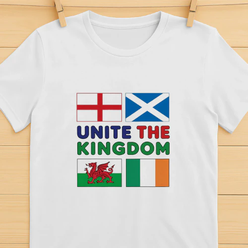 Unite the Kingdom Flags British Isles England Scotland Wales Ireland Shirt  British Pride Design