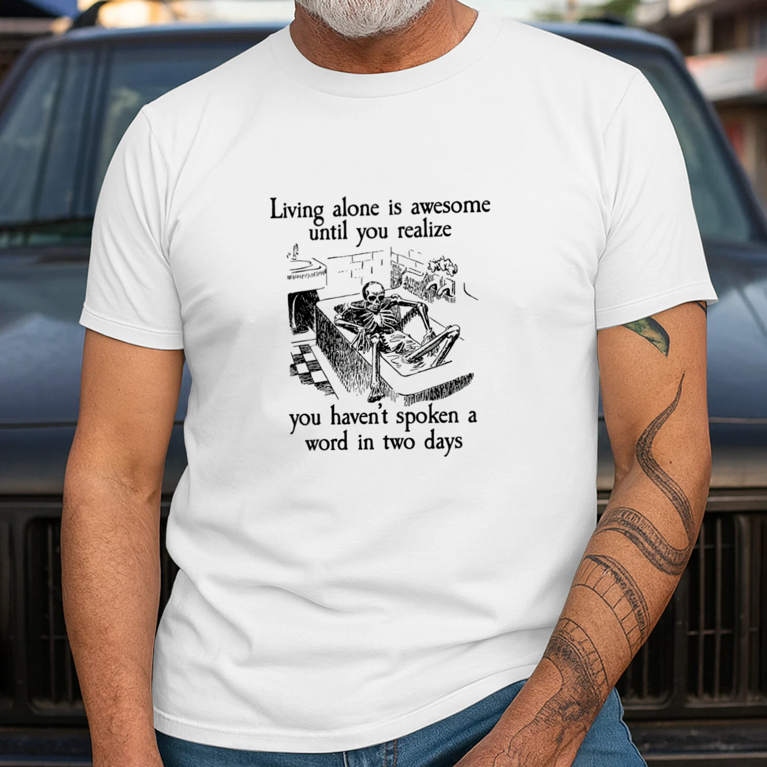 Living Alone Is Awesome Until You Realize You Havent Spoken A Word In Two Days Shirt