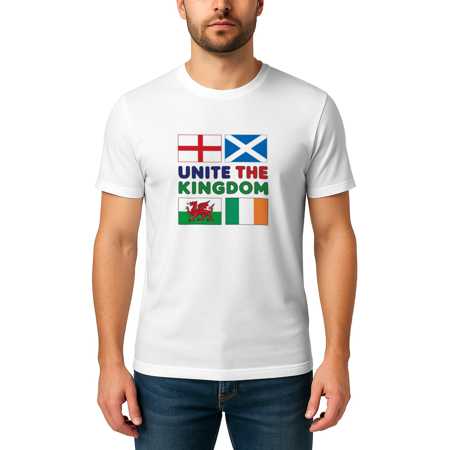 Unite the Kingdom Flags British Isles England Scotland Wales Ireland T-shirt  British Pride Design