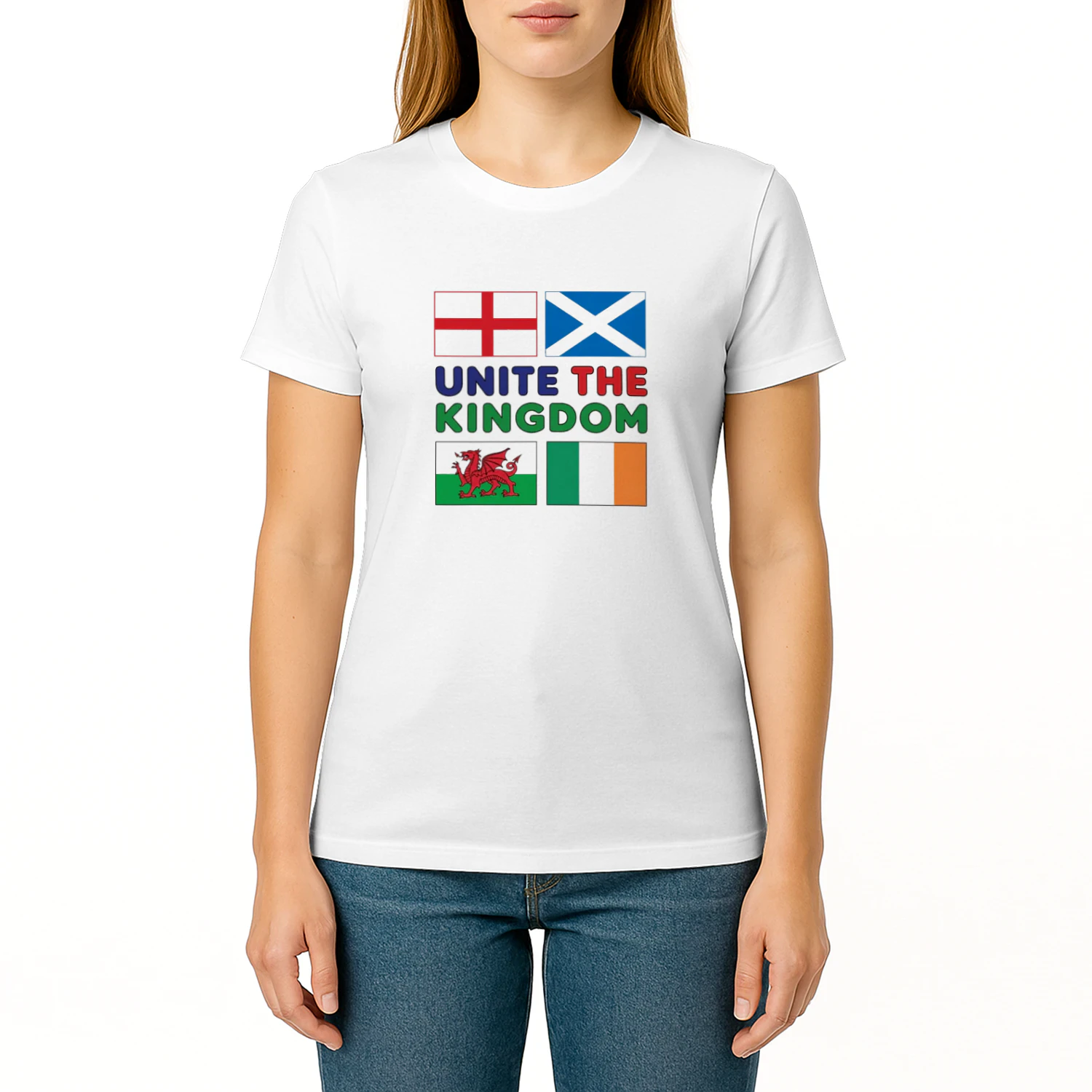 Unite the Kingdom Flags British Isles England Scotland Wales Ireland T-shirt  British Pride Design