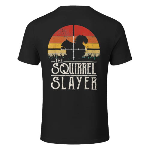 Vintage Sunset Retro Style Squirrel Hunting