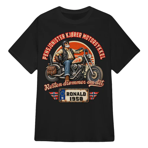 PENSJONISTER KJØRER MOTORSYKKEL
