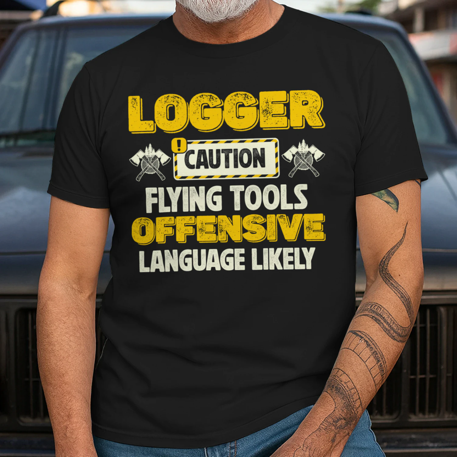 LOGGER - CAUTION FLYING TOOLS