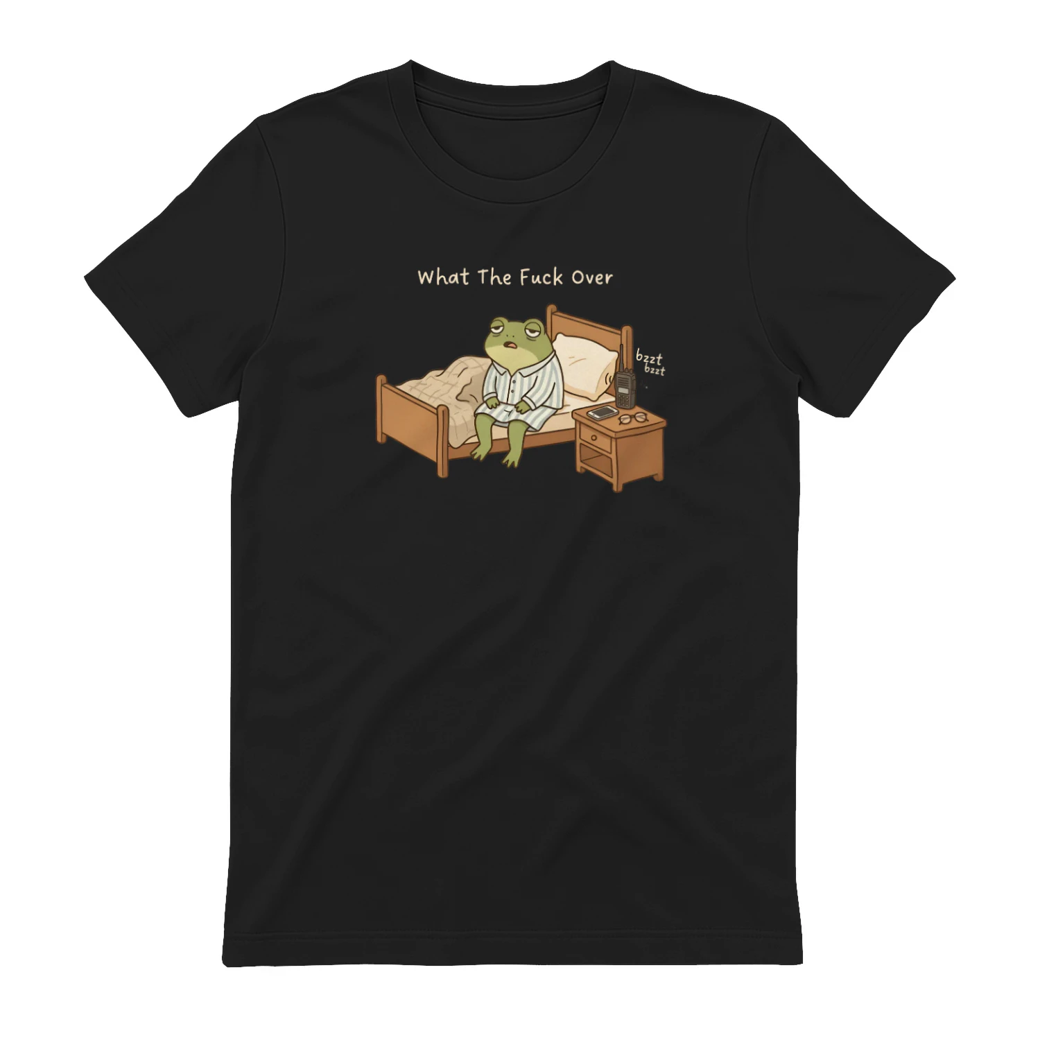 What The Fuck Over Shirt For Lazy People, Kawaii Frog Lover Introvert Gifts, Funny Lazy Frog Tee