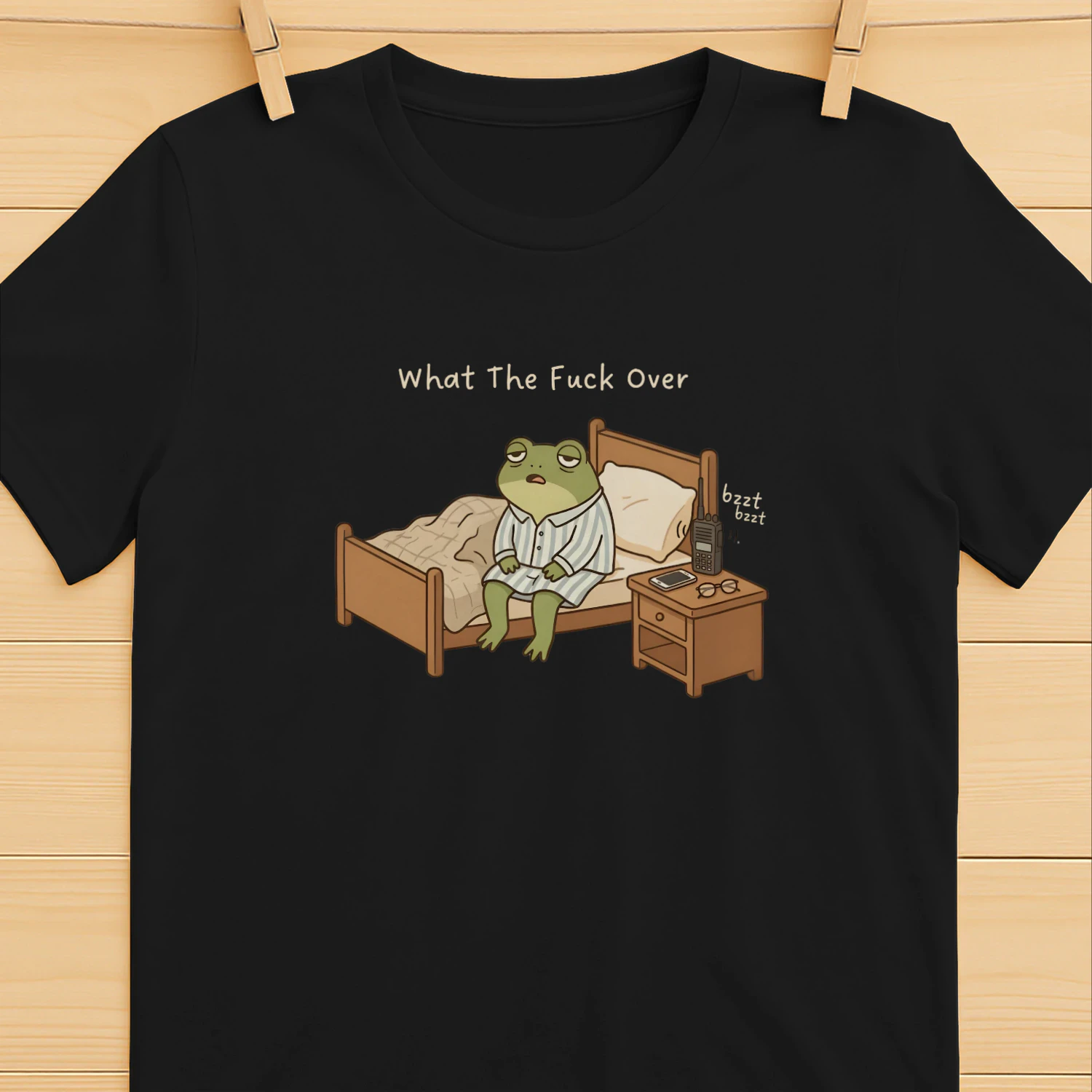 What The Fuck Over Shirt For Lazy People, Kawaii Frog Lover Introvert Gifts, Funny Lazy Frog Tee