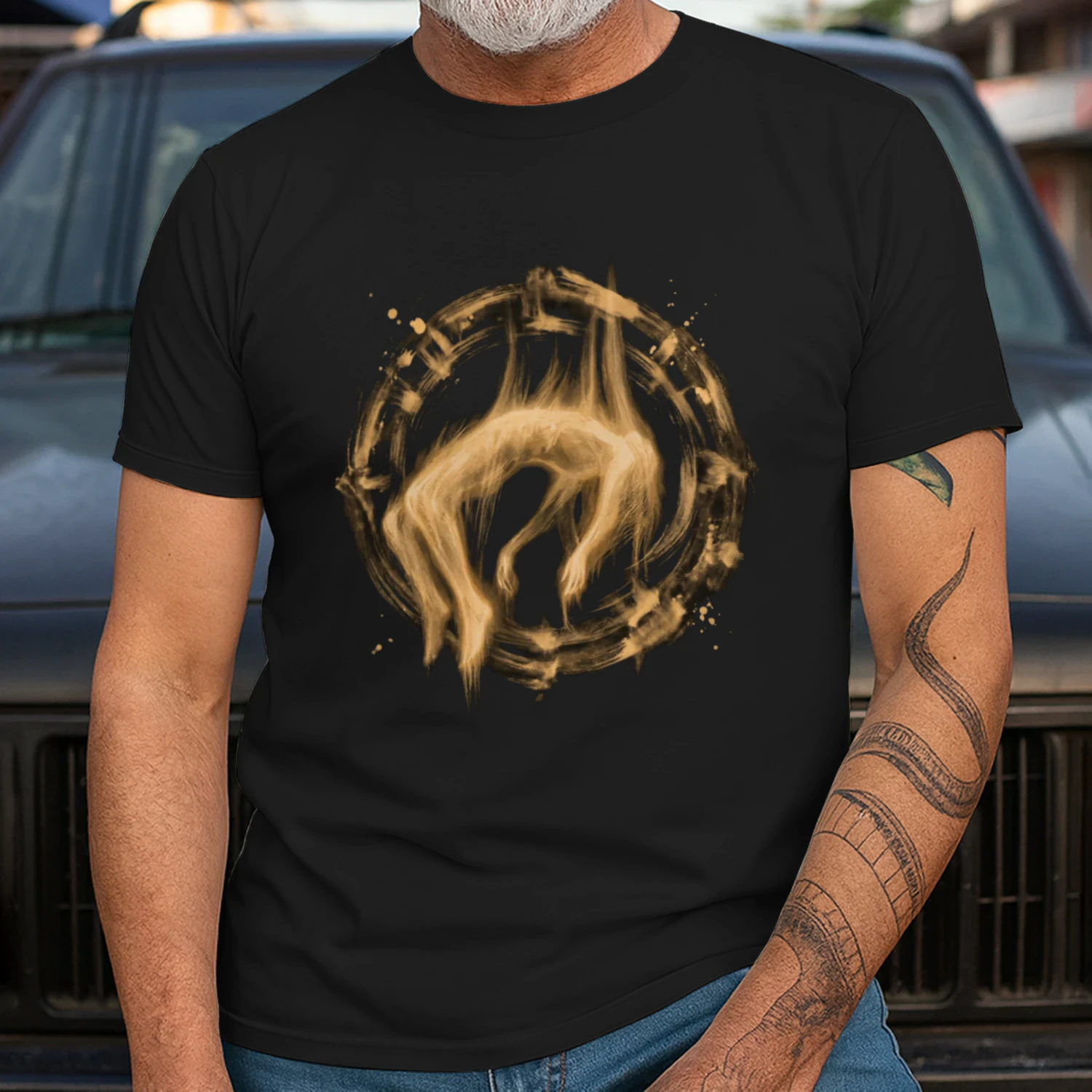 Ghost Falling Vintage Bleach Painted Shirt, Grunge Streetwear Graphic Tee,  Skull Gothic Shirt