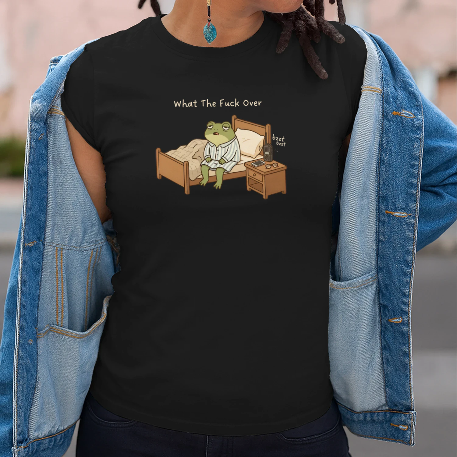 What The Fuck Over Shirt For Lazy People, Kawaii Frog Lover Introvert Gifts, Funny Lazy Frog Tee