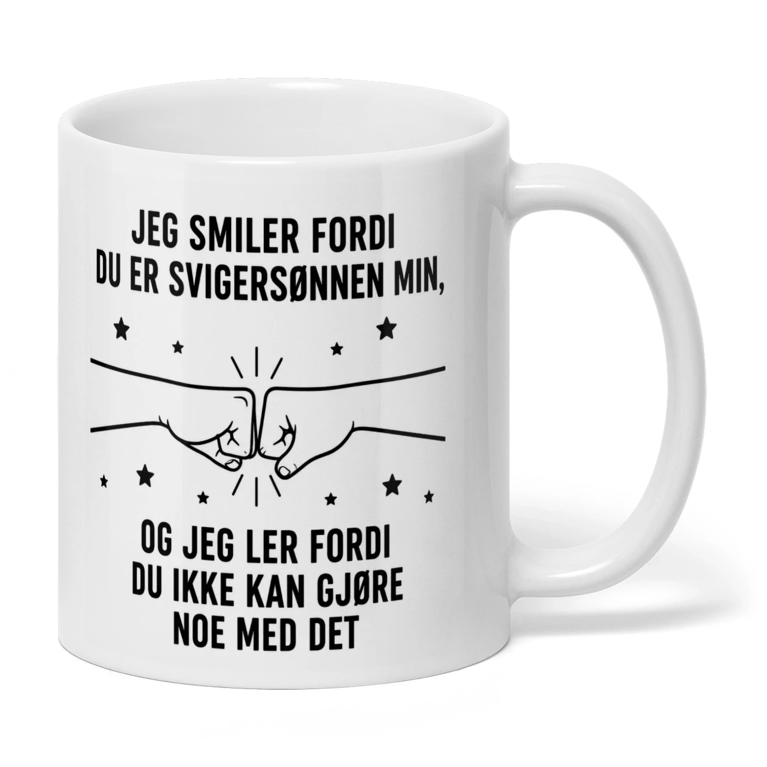 Jeg smiler fordi du er svigersønnen min