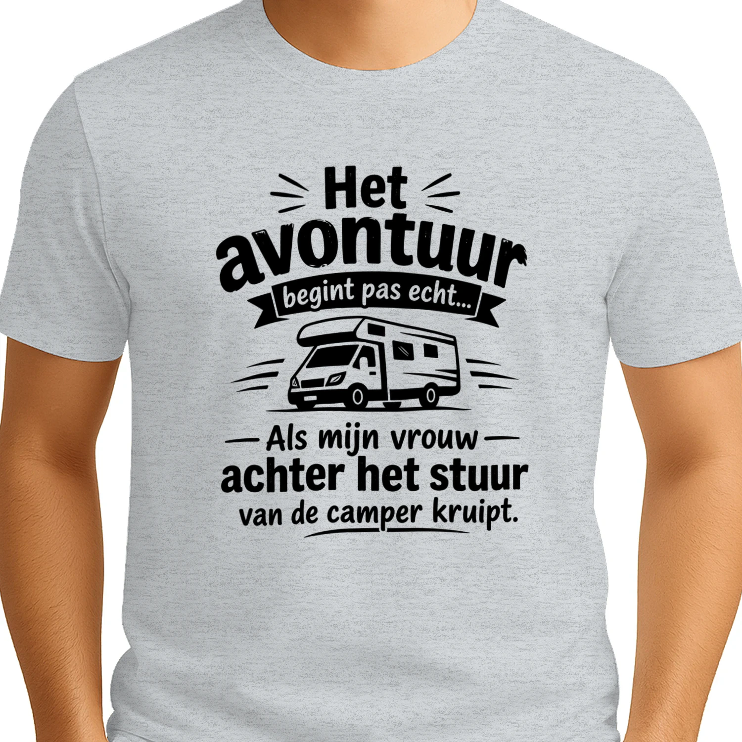 Het avontuur begint pas echt… Als mijn vrouw achter het stuur van de camper kruipt