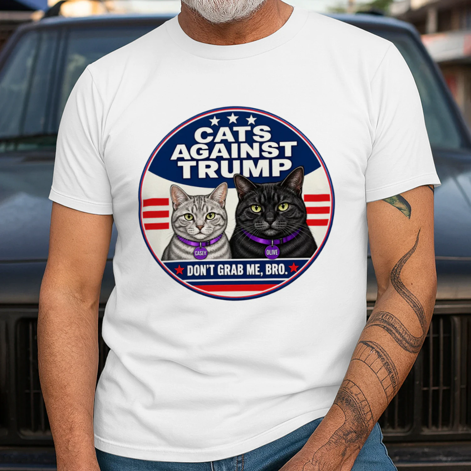 Cats Against Trump – Don’t Grab Me, Bro. Unisex T-shirt