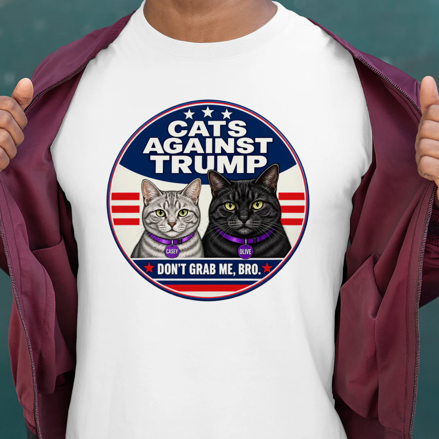 Cats Against Trump – Don’t Grab Me, Bro. Unisex T-shirt