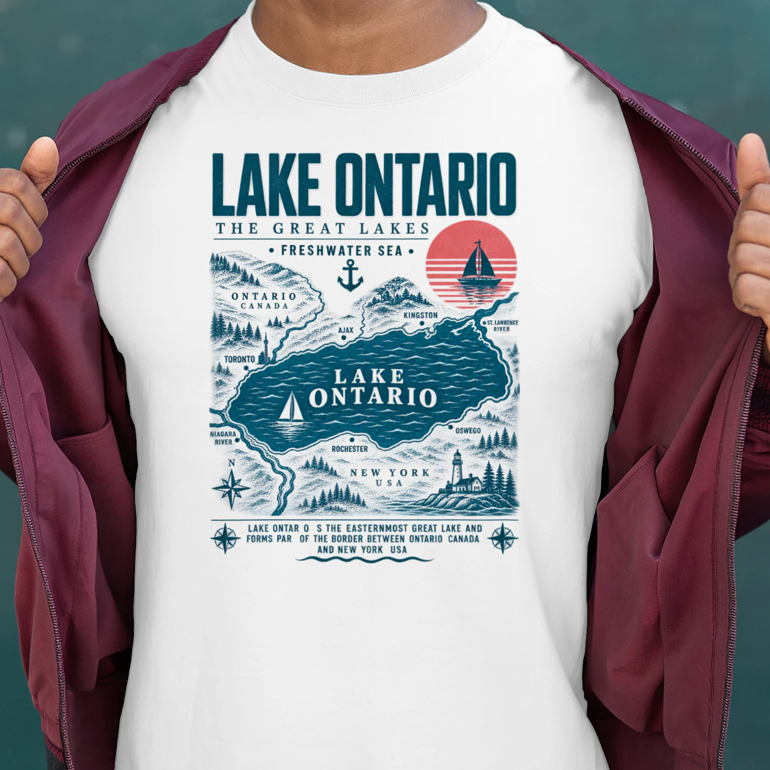 Lake Ontario The Great Lakes Unisex T-shirt