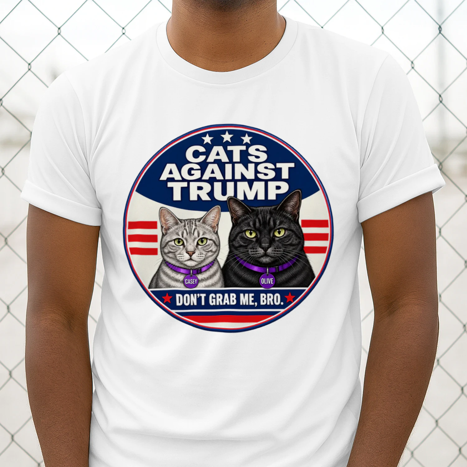 Cats Against Trump – Don’t Grab Me, Bro. Unisex T-shirt