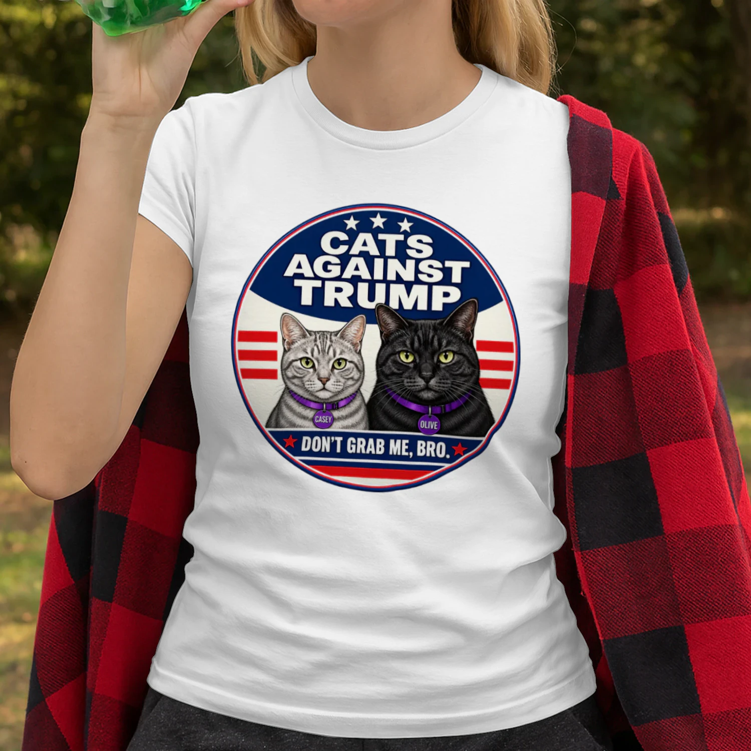 Cats Against Trump – Don’t Grab Me, Bro. Unisex T-shirt