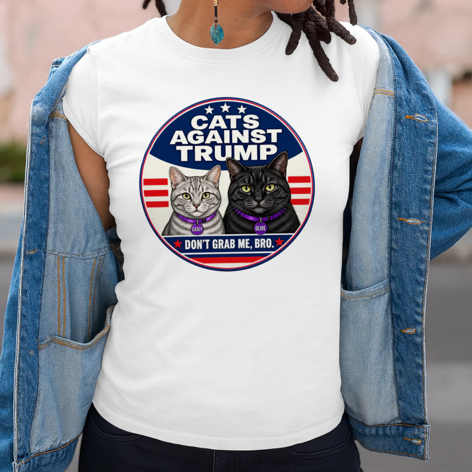 Cats Against Trump – Don’t Grab Me, Bro. Unisex T-shirt