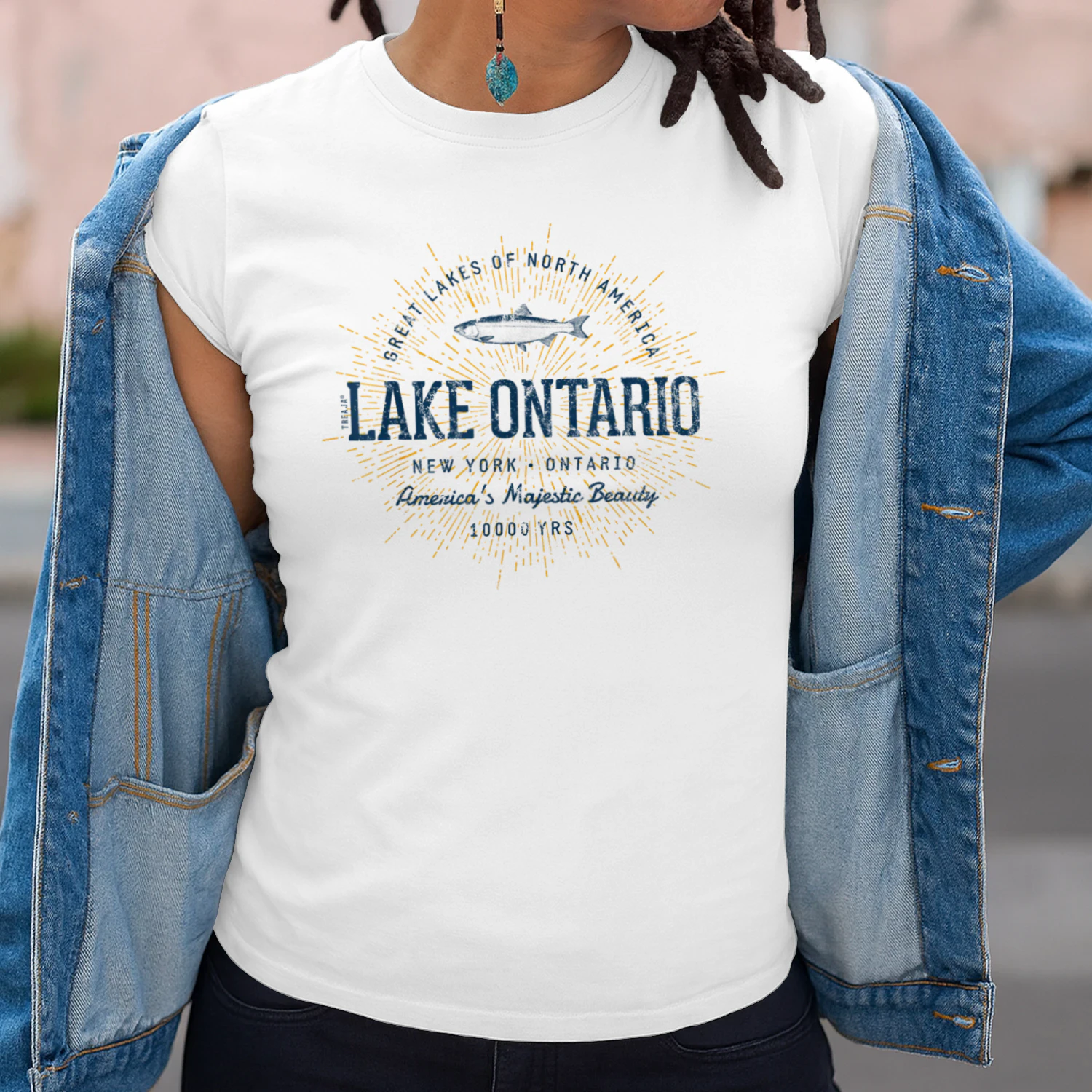 Retro Style Vintage Lake Ontario Unisex T-shirt