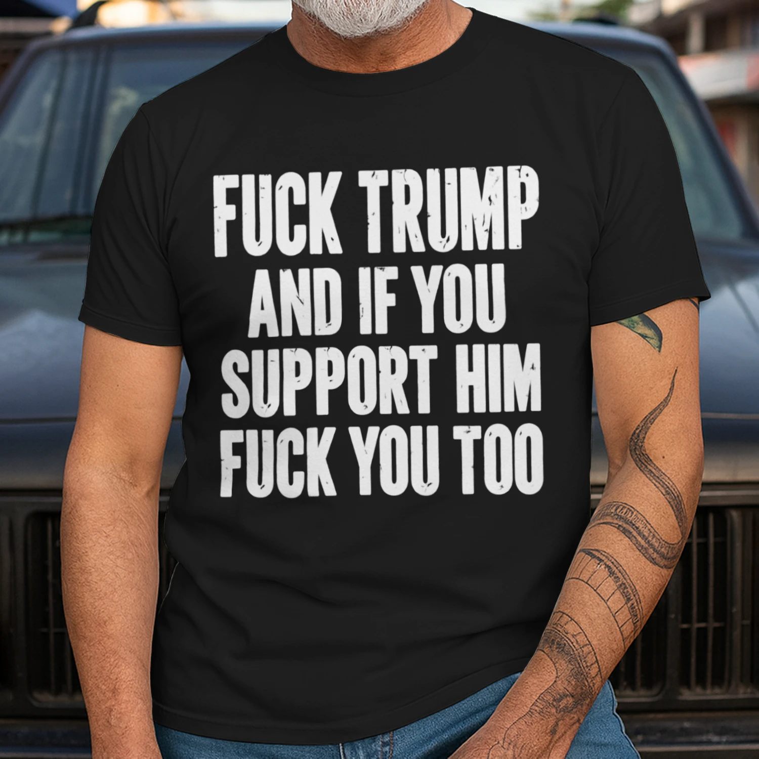 FUCK TRUMP AND IF YOU SUPPORT HIM FUCK YOU TOO Unisex T-shirt