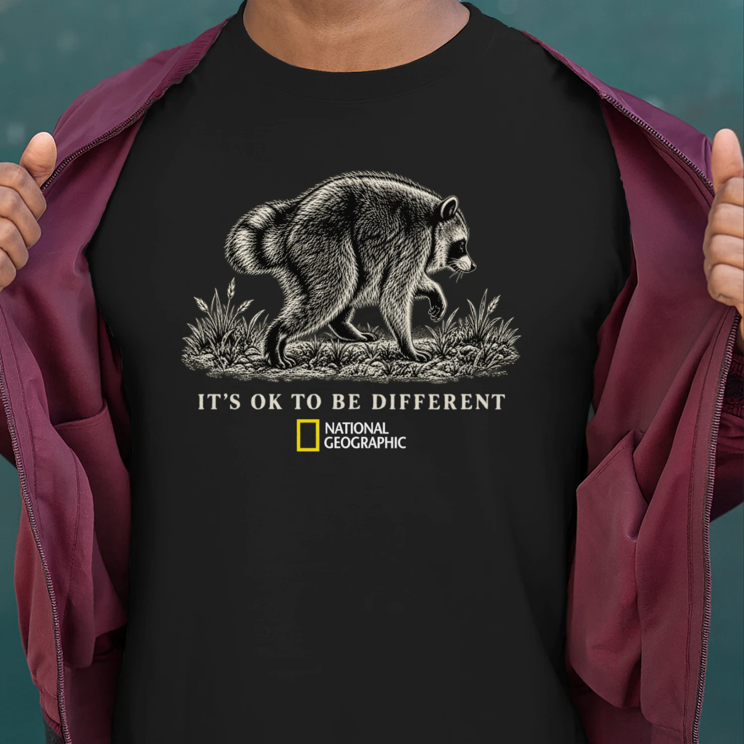 It’s Ok To Be Different National Geographic Jimothy Raccoon Shirt