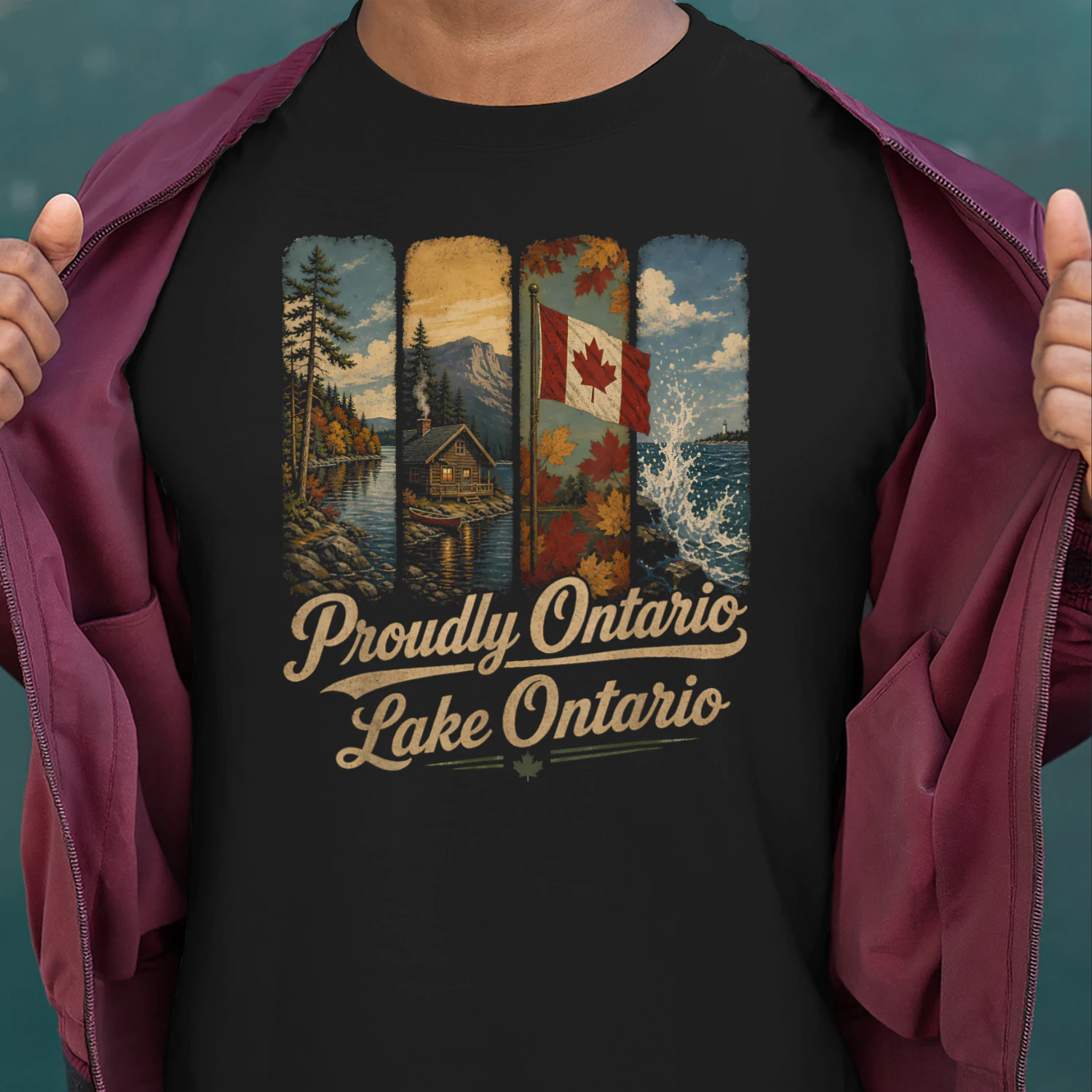 Proudly Ontario Lake Ontario Unisex T-shirt