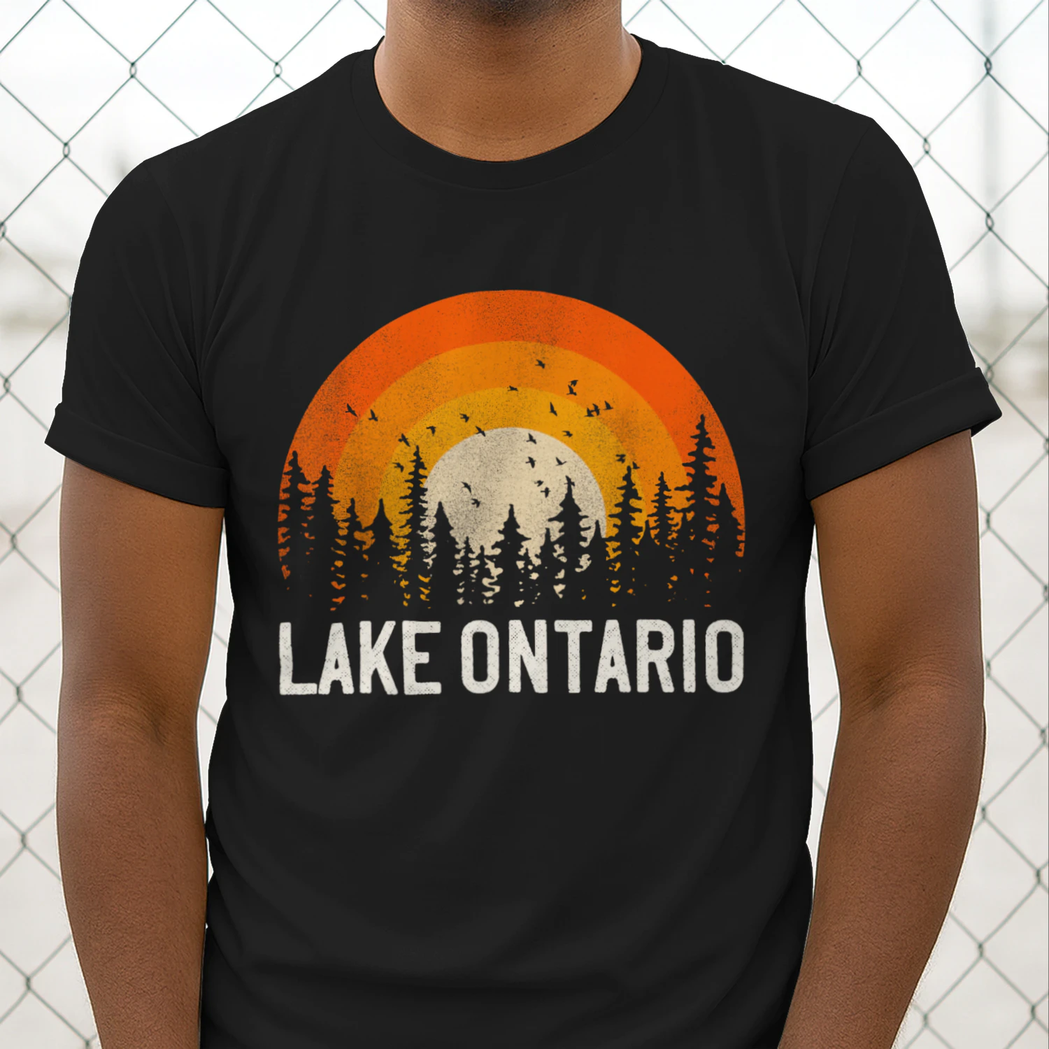 Lake Ontario - Vintage Men Women 70s 80s Graphic Cool Retro Unisex T-shirt