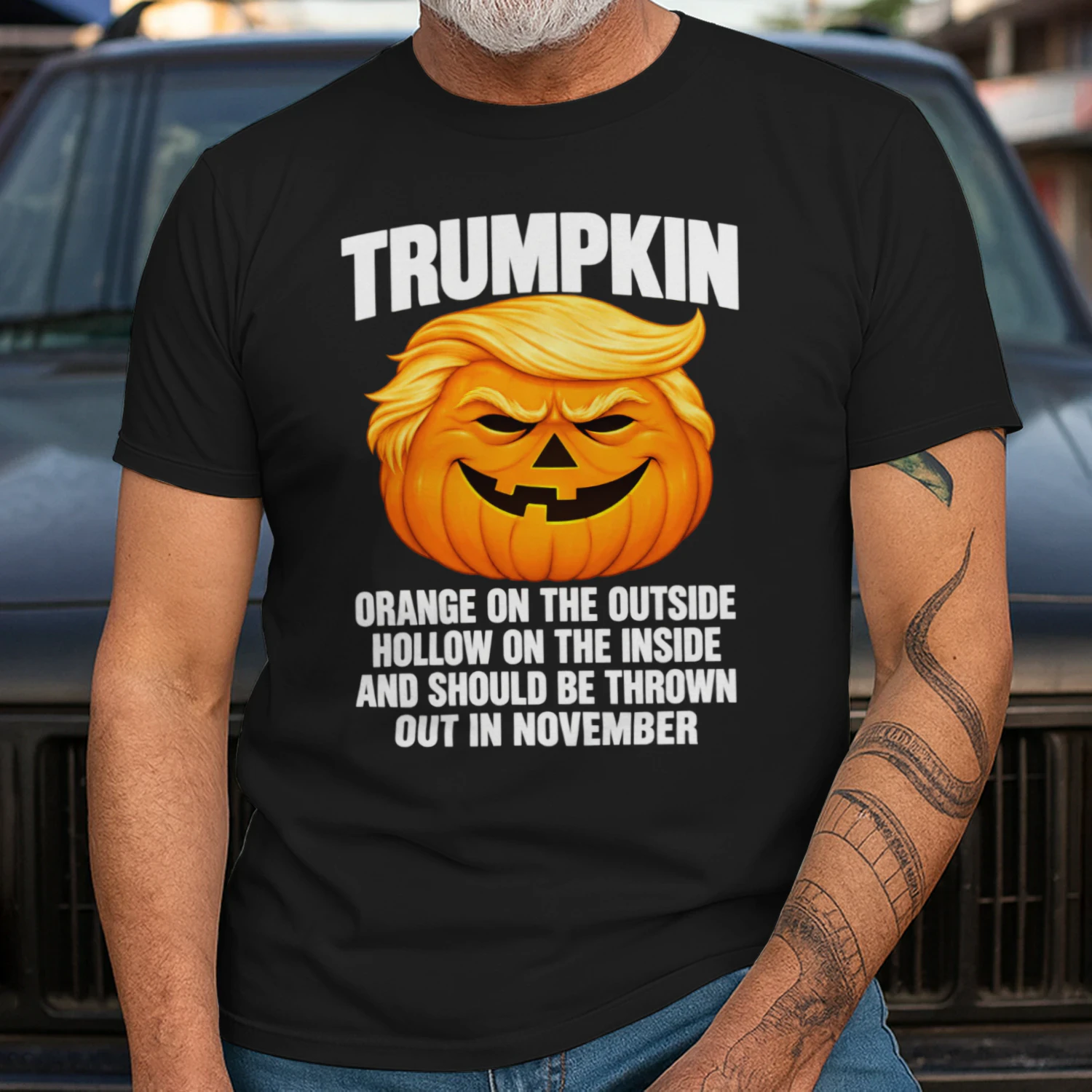Halloween Anti Trumpkin Orange On The Outside Hollow Inside Unisex T-shirt
