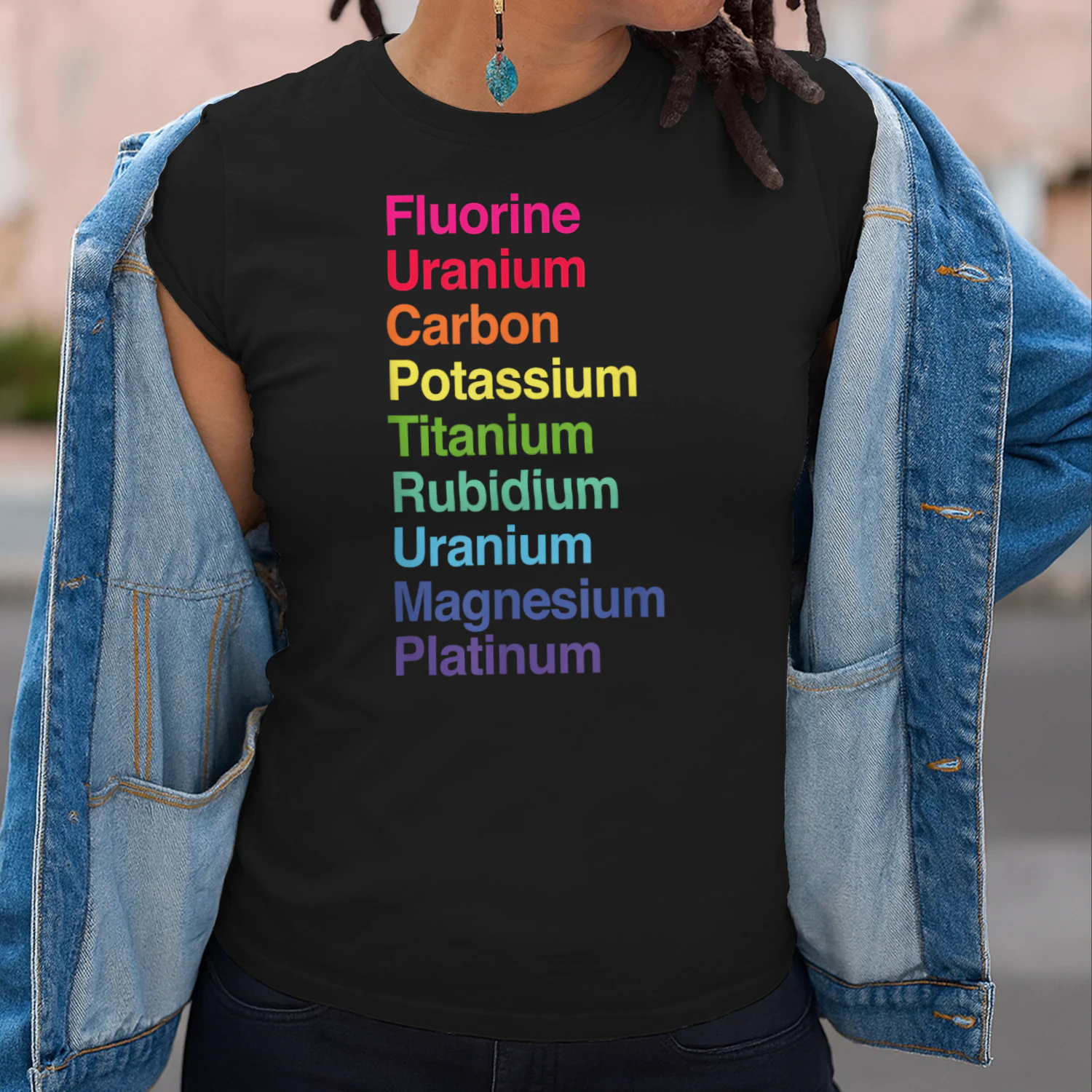 Fluorine Uranium Carbon Potassium Titanium Rubidium Uranium Unisex T-shirt