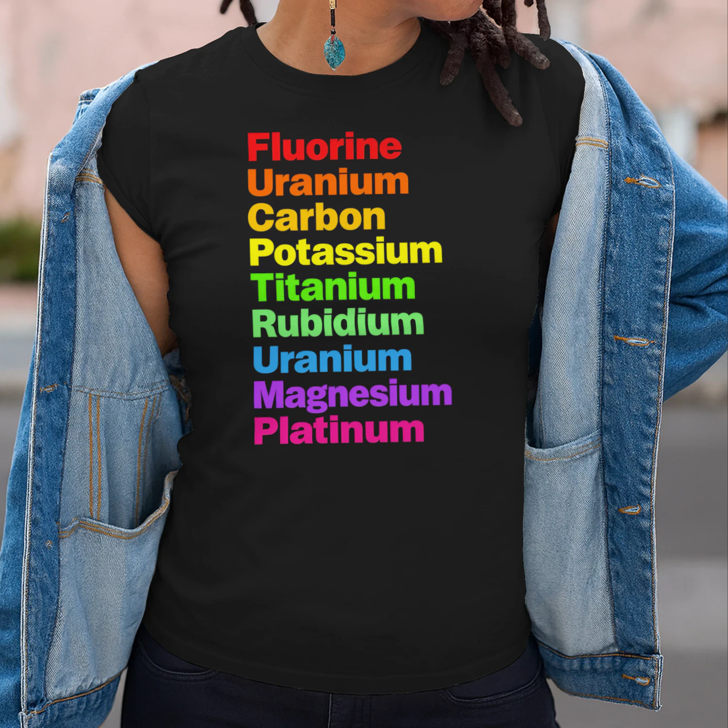 Fluorine Uranium Carbon Potassium Titanium Rubidium Uranium Unisex T-shirt