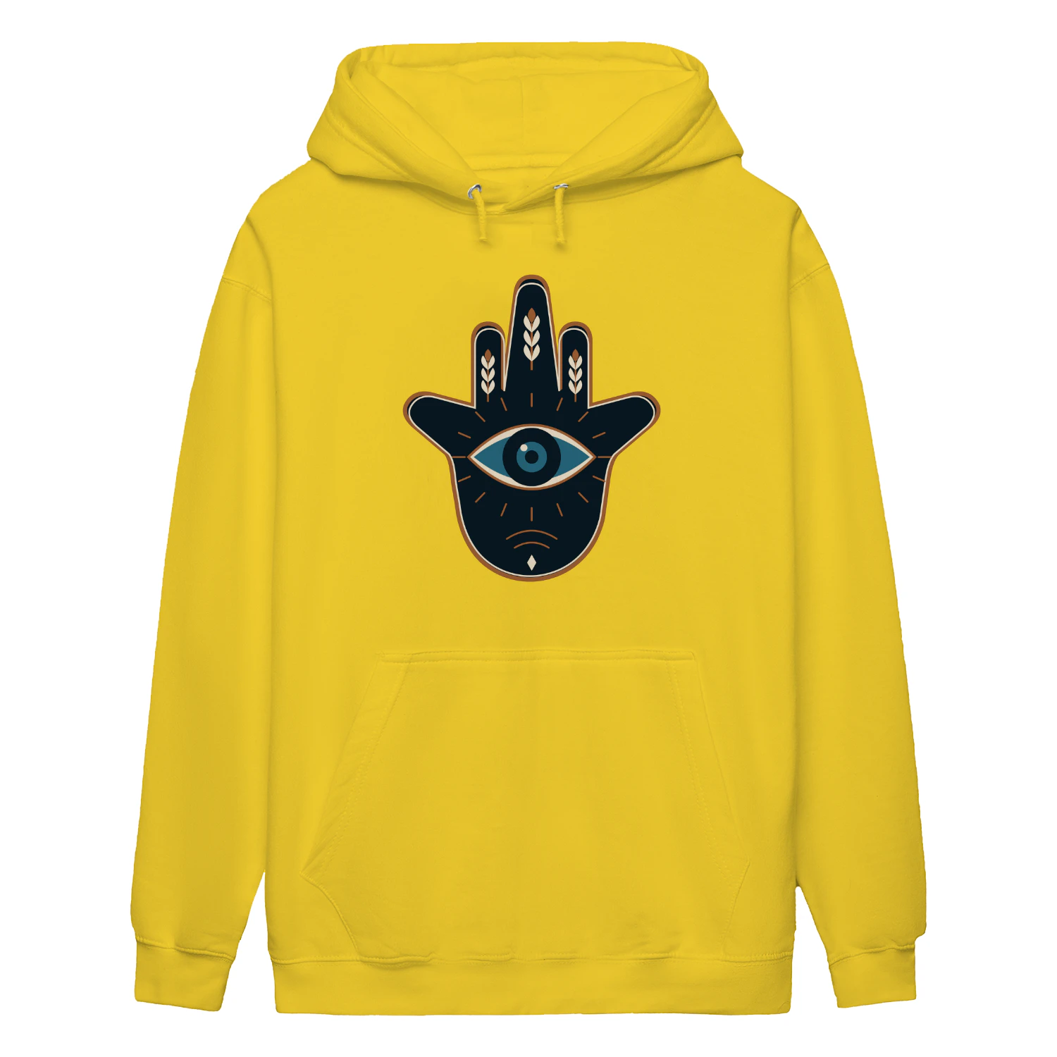 Rich Era — Sun Yellow Hamsa Hoodie