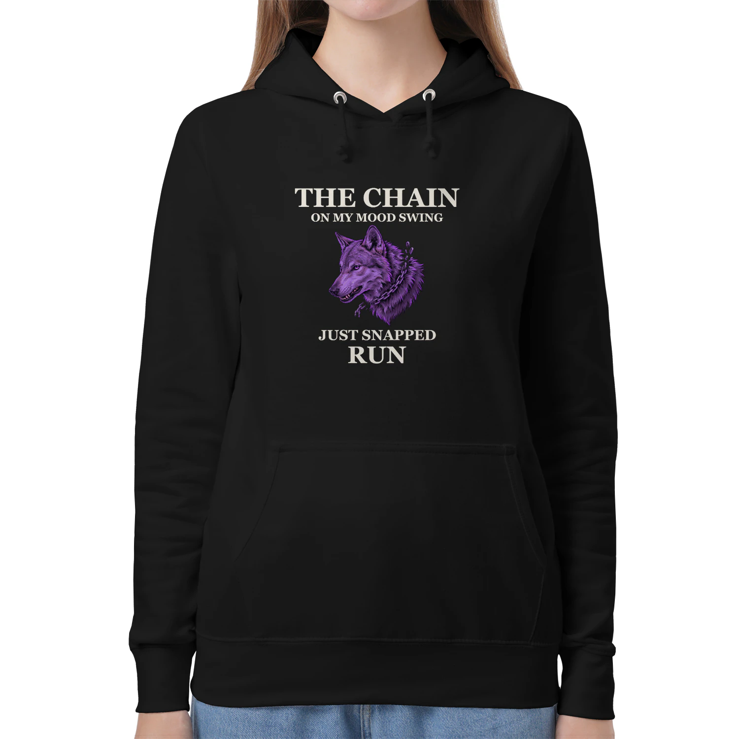 The Chain — Purple Wolf Graphic Hoodie