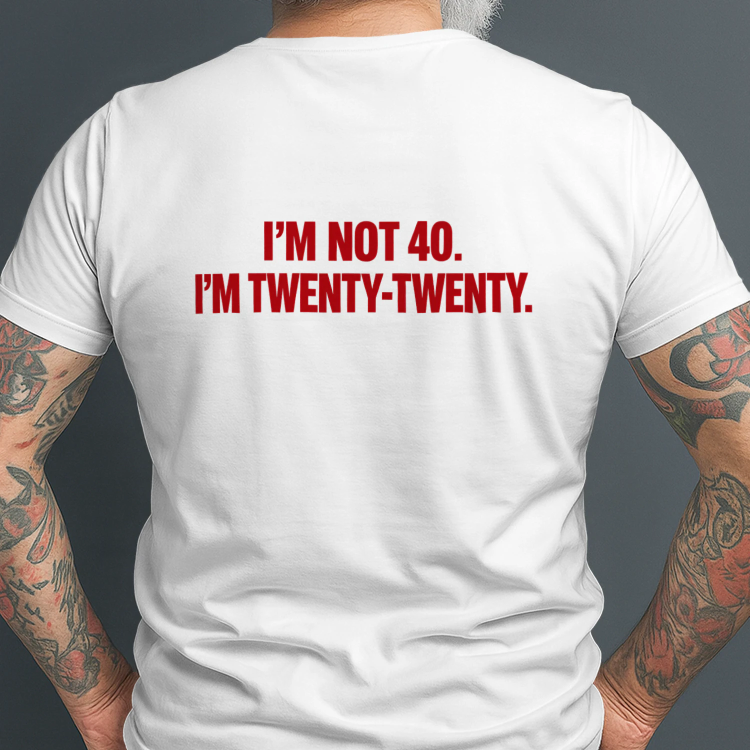 I'M NOT 40. I'M TWENTY-TWENTY