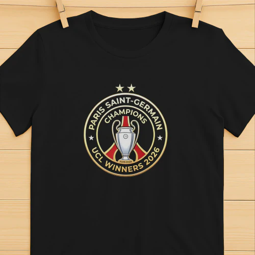 PSG Champions UCL Winners 2026 logo shirt