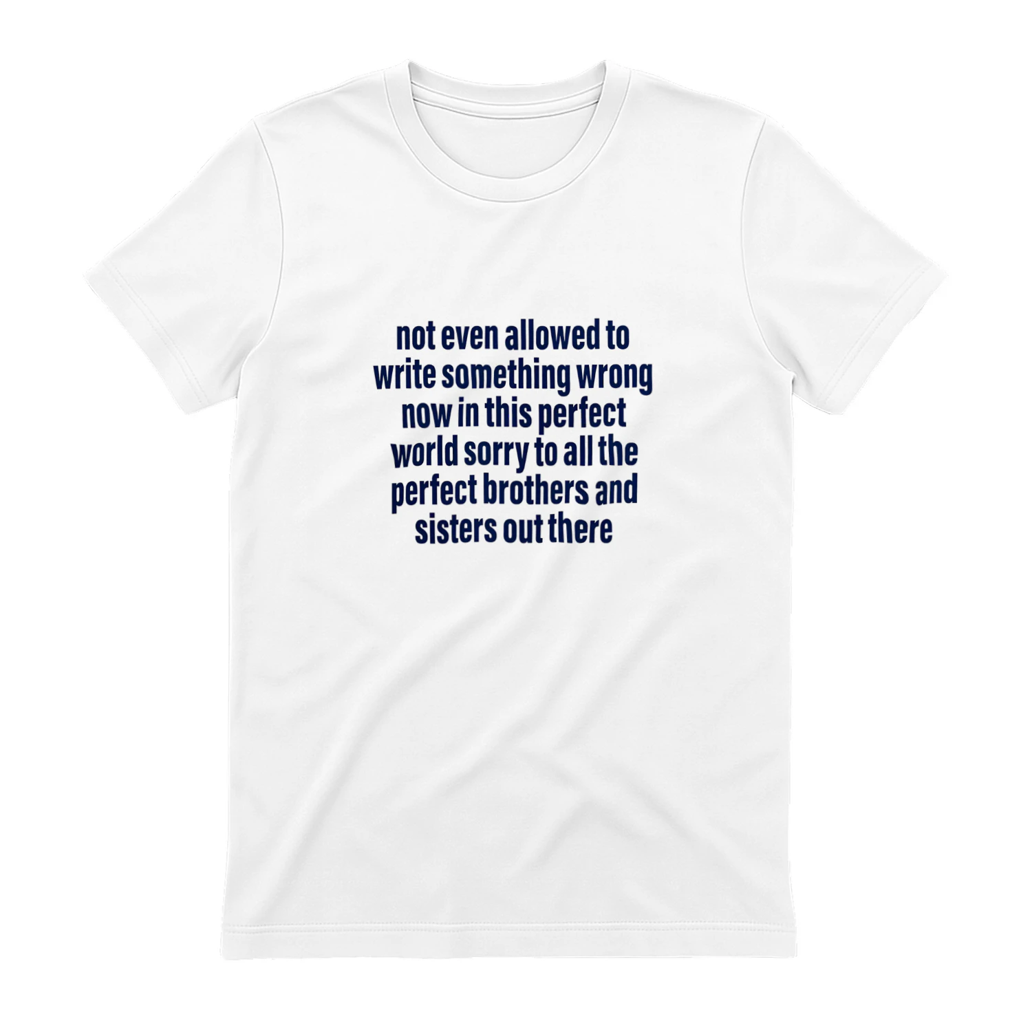 Not Even Allowed To Write Something Wrong Now In This Perfect World Shirt